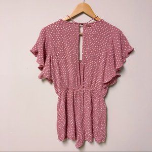 Billabong Polka Dot Shorts Romper